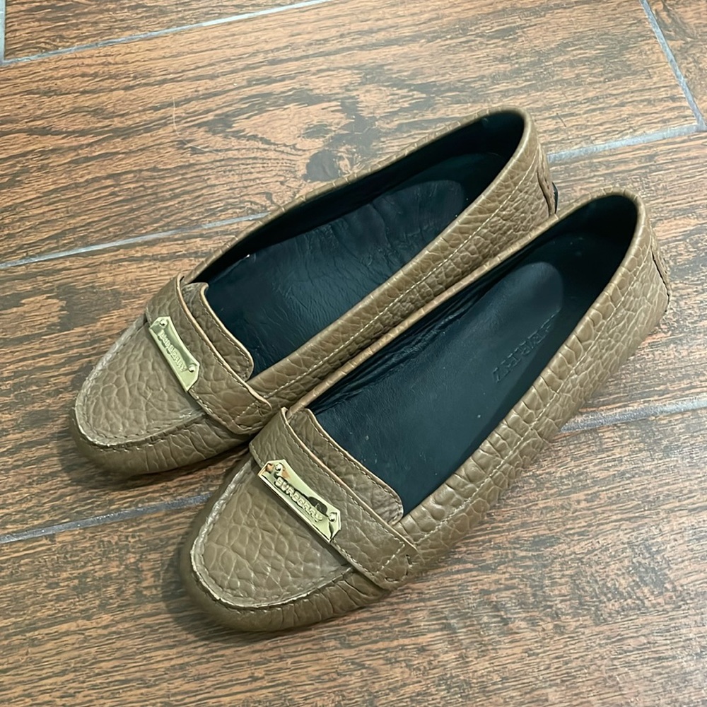 Burberry leather driving loafers Burberry Heritage Grain Rowles Car Shoe